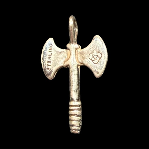 Sterling Silver Axe Pendant Charm